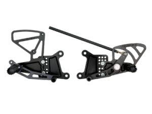 Yamaha YZF-R1 SP Rear Sets - Vortex Racing - Adjustable - Black - 2006